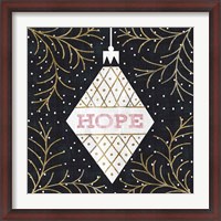 Framed Jolly Holiday Ornaments Hope Metallic