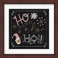 Framed Quirky Christmas Santa Metallic