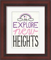 Framed Explore New Heights Pink Purple