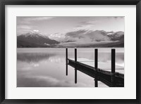 Framed Lake McDonald Dock BW