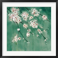 Cherry Cloud II Jade Framed Print