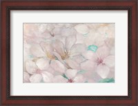 Framed Apple Blossoms Teal