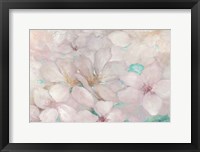 Framed Apple Blossoms Teal