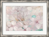 Framed Apple Blossoms Teal