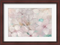 Framed Apple Blossoms Teal