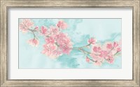 Framed Cherry Blossom II Teal