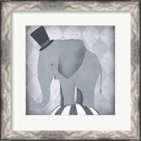 Framed Circus Elephant Gray