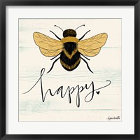 Framed Bee Happy