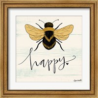 Framed 'Bee Happy' border=