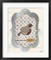 Framed Shabby Bird