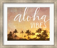 Framed Aloha Vibes in White