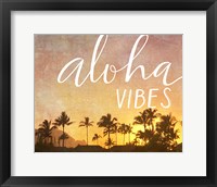 Framed Aloha Vibes in White
