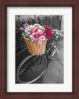 Framed Basket of Flowers I