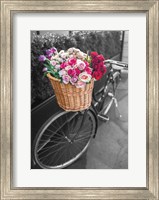 Framed Basket of Flowers I
