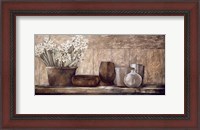 Framed Hyacinth on a Sideboard