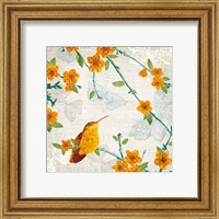 Framed 'Birds and Butterflies III' border=