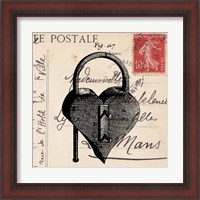 Framed 'Key To My Heart II' border=