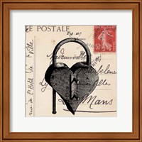 Framed 'Key To My Heart II' border=