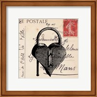 Framed 'Key To My Heart II' border=