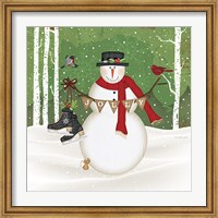 Framed Jolly Snowman