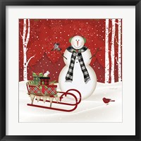 Framed Merry Snowman