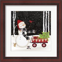 Framed Joy Snowman