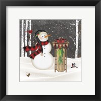 Framed 'Peace Snowman' border=