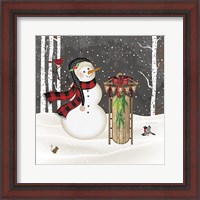 Framed Peace Snowman