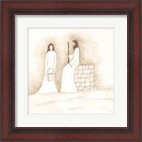 Framed Jesus Talks with Woman at Well