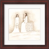 Framed Jesus Talks with Woman at Well