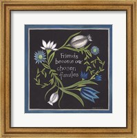 Framed Blue Flowers I