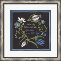 Framed Blue Flowers I
