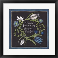 Framed Blue Flowers I