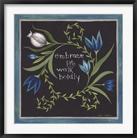 Framed Blue Flowers III