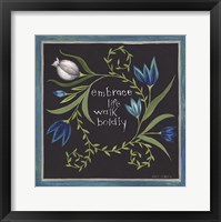 Framed Blue Flowers III