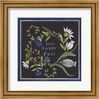 Framed Blue Flowers IV