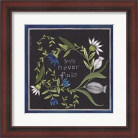 Framed Blue Flowers IV