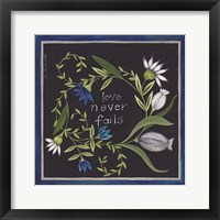 Framed Blue Flowers IV