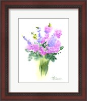 Framed Pink Flowers III