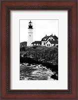Framed Black and Lighthouse