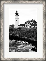 Framed Black and Lighthouse