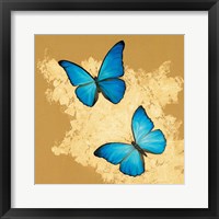 Framed 'Cerulean Butterfly I' border=