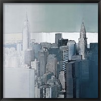 Framed Chrysler and Empire State Buildings