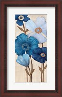 Framed Fleurs Bleues I