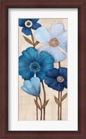 Framed Fleurs Bleues I