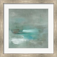 Framed Misty Pale Azura Sea