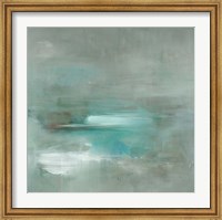 Framed Misty Pale Azura Sea