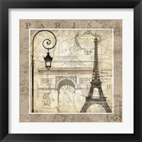 Framed 'Paris Holiday' border=