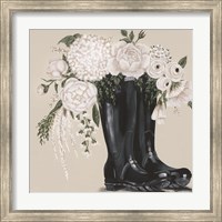 Framed Flowers and Black Boots