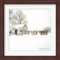 Framed Quilts in Snow